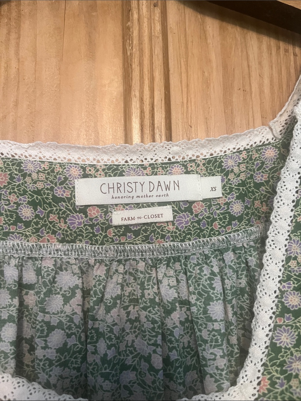Christy Dawn Berkley in Green Blooming Meadow Silk - Picture 2 of 3